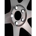 Chrome NC001-CH 17mm Nut Covers Fitted to Wheel