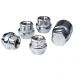 Silver- M14 x 1.5 Thread - 60° Seat - Open Ended Budget Wheel Lock Nuts